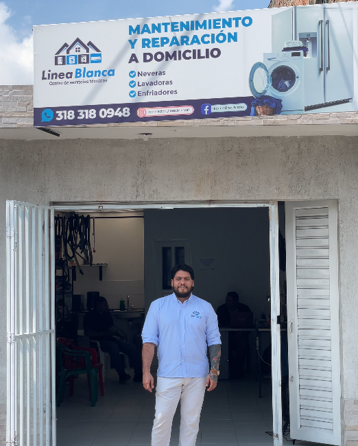 Fachada del negocio en Palmira